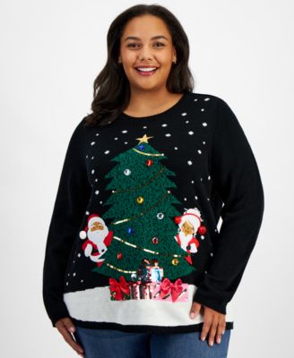 Holiday Lane Plus Size Mr. Mrs. Claus Sweater Created for Macy s Macy s