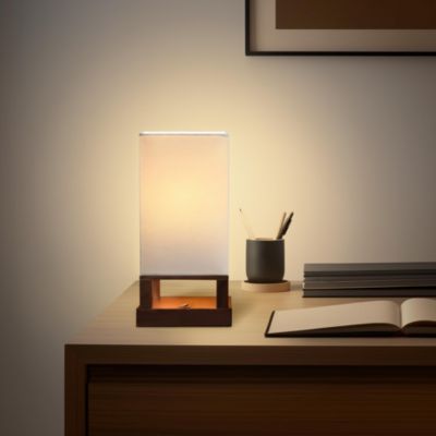 Maxwell Table Modern LED Nightstand Lamp with USB Port (14"), Bulb Included