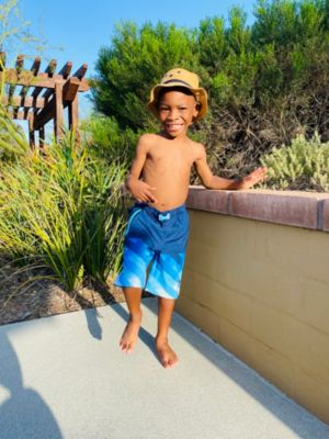 Boys 4-Way Stretch Quick Dry Board Shorts Swim Trunks with Mesh Lining UPF50+