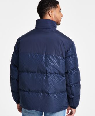 Men's Mixed-Media Puffer Jacket
