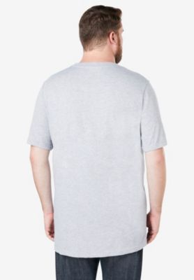 KingSize KingSize Big - Tall-легкая футболка без усадки с круглым вырезом и карманами удлиненной длины