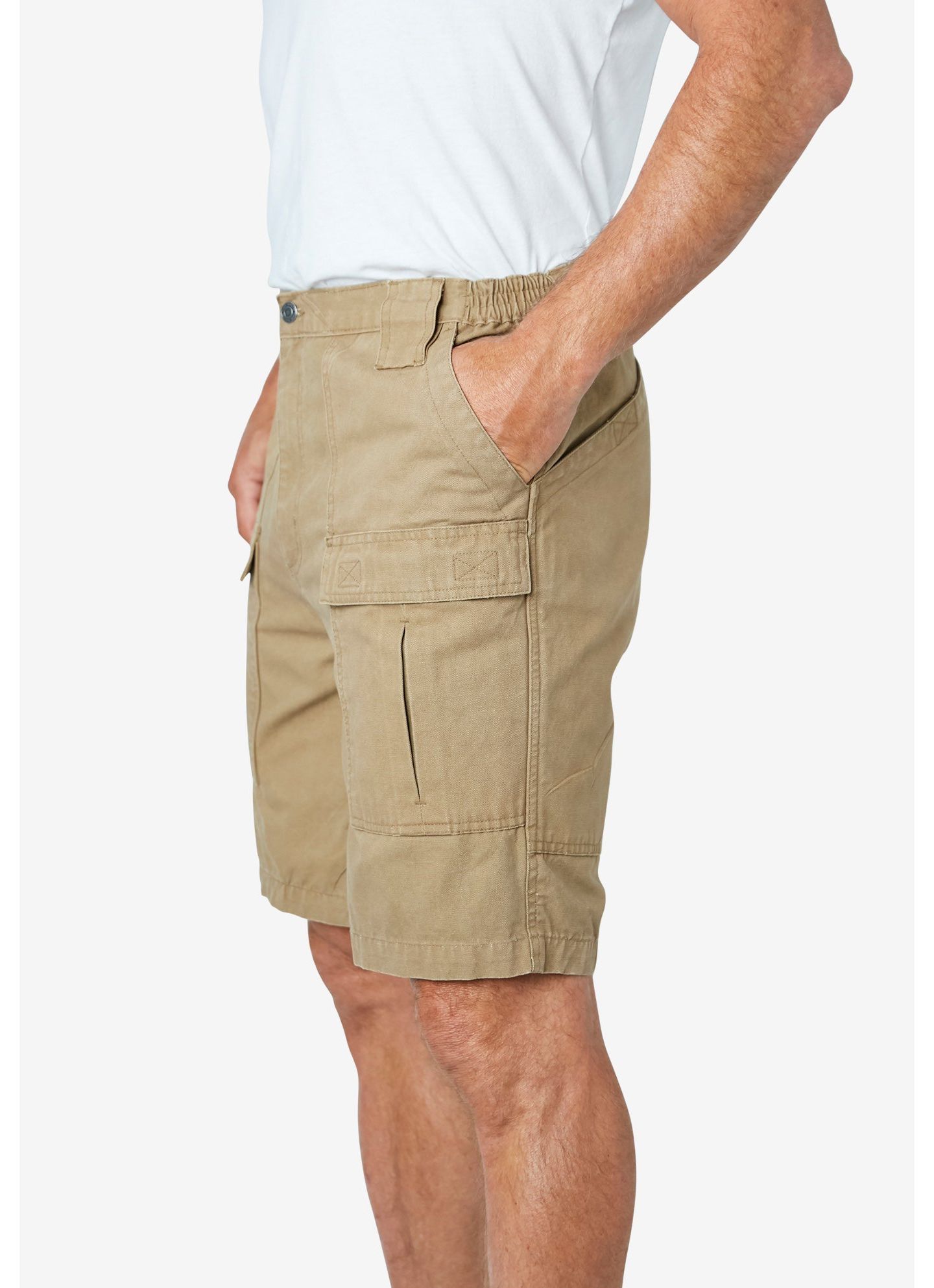 Мужские шорты KingSize Deeper Pocket 8" Cargo, цвет: Тёмный хаки — фото 3