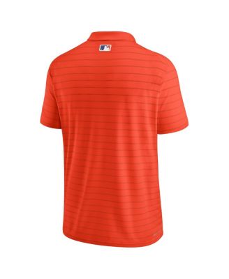 Men's Orange New York Mets Authentic Collection Victory Striped Performance Polo
