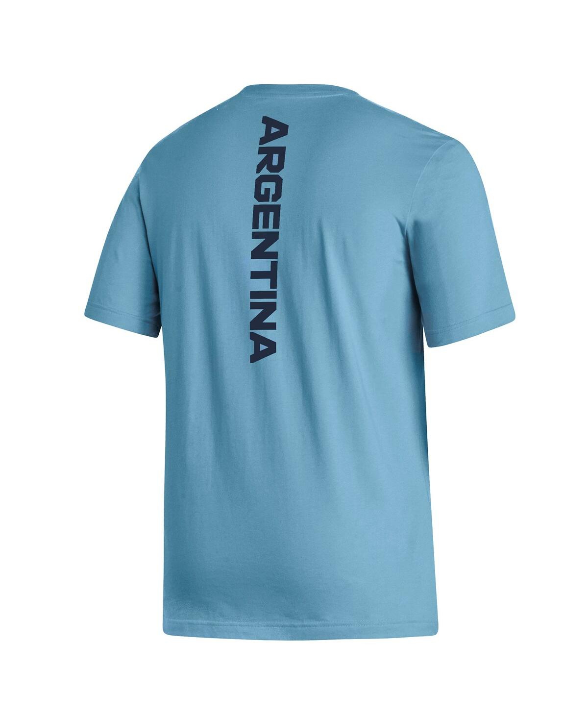 Adidas Men'sArgentina National Team Vertical Back T-Shirt - Light Blue