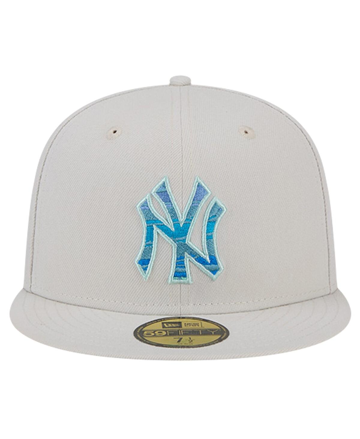 New Era Men'sNew York Yankees Stone Mist 59FIFTY Fitted Hat - Khaki