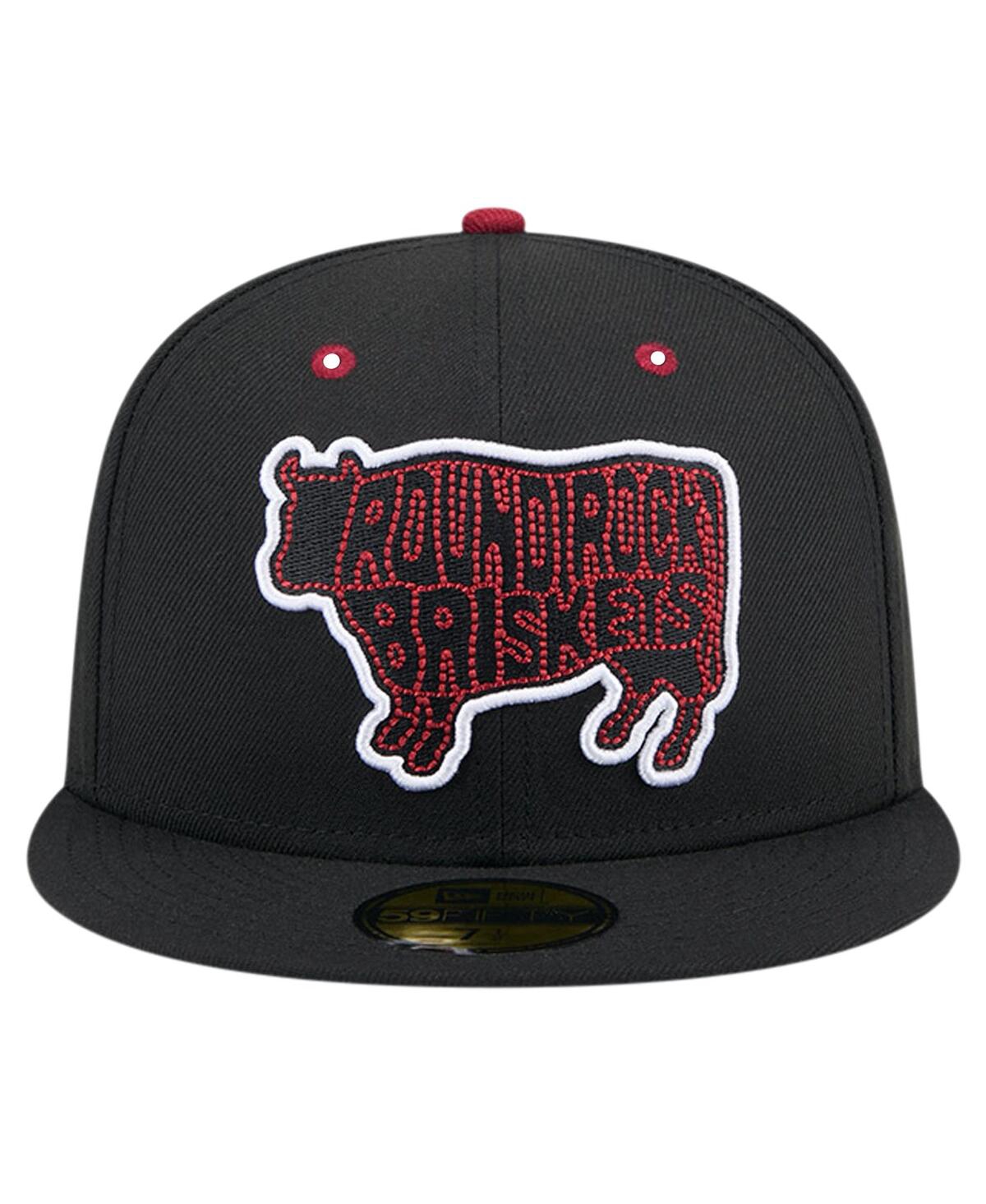 NEW ERA MEN'S BLACK ROUND ROCK EXPRESS THEME NIGHT BRISKETS 59FIFTY FITTED HAT 