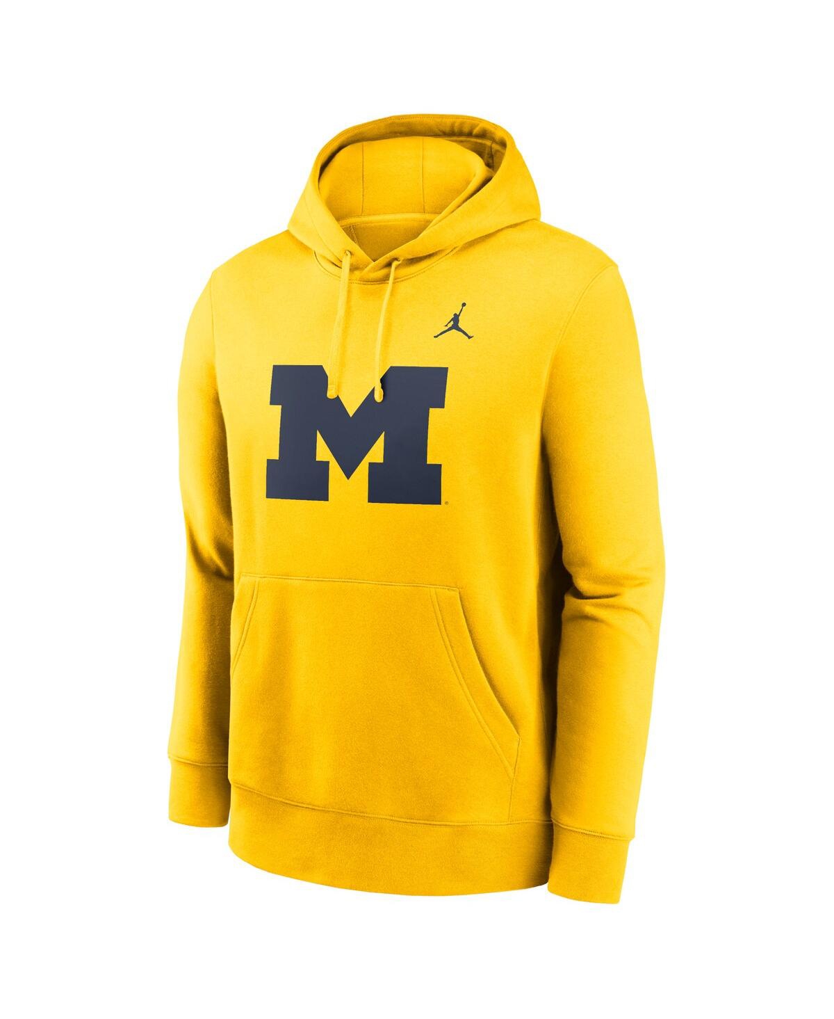 Jordan Men's Michigan Wolverines Primetime Evergreen Club Fleece Pullover Hoodie