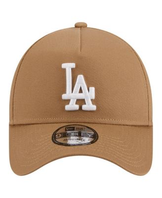 Men's Khaki Los Angeles Dodgers A-Frame 9FORTY Adjustable Hat