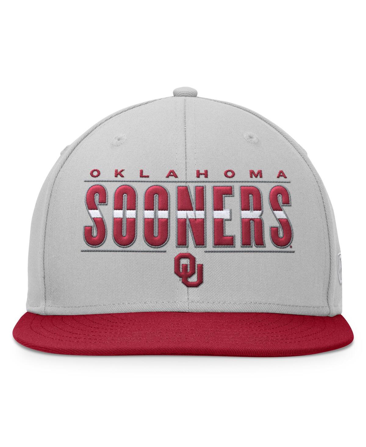 Top of the World Men'sOklahoma Sooners Hudson Snapback Hat - Gray, Cardinal
