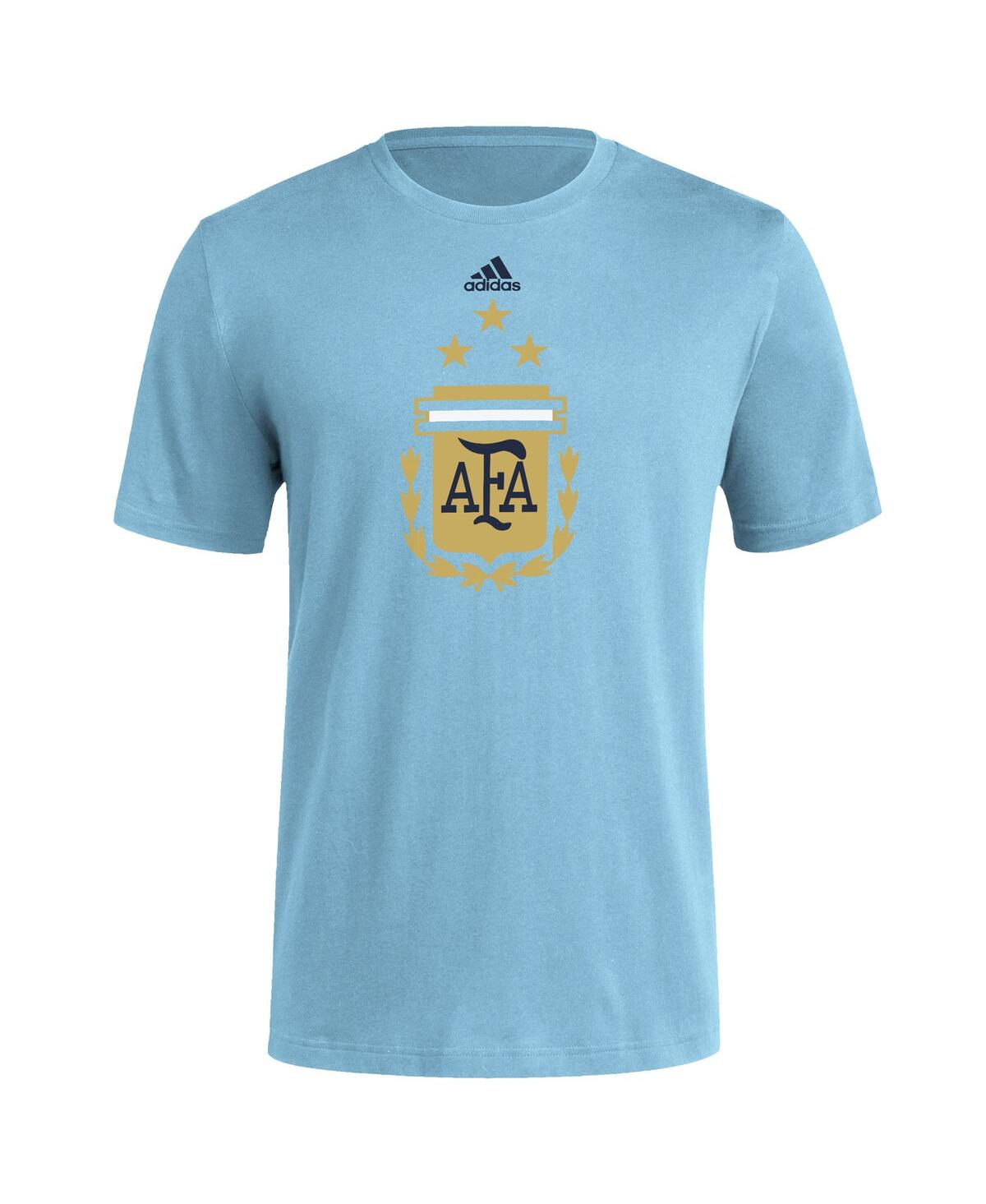 Adidas Men'sArgentina National Team Vertical Back T-Shirt - Light Blue
