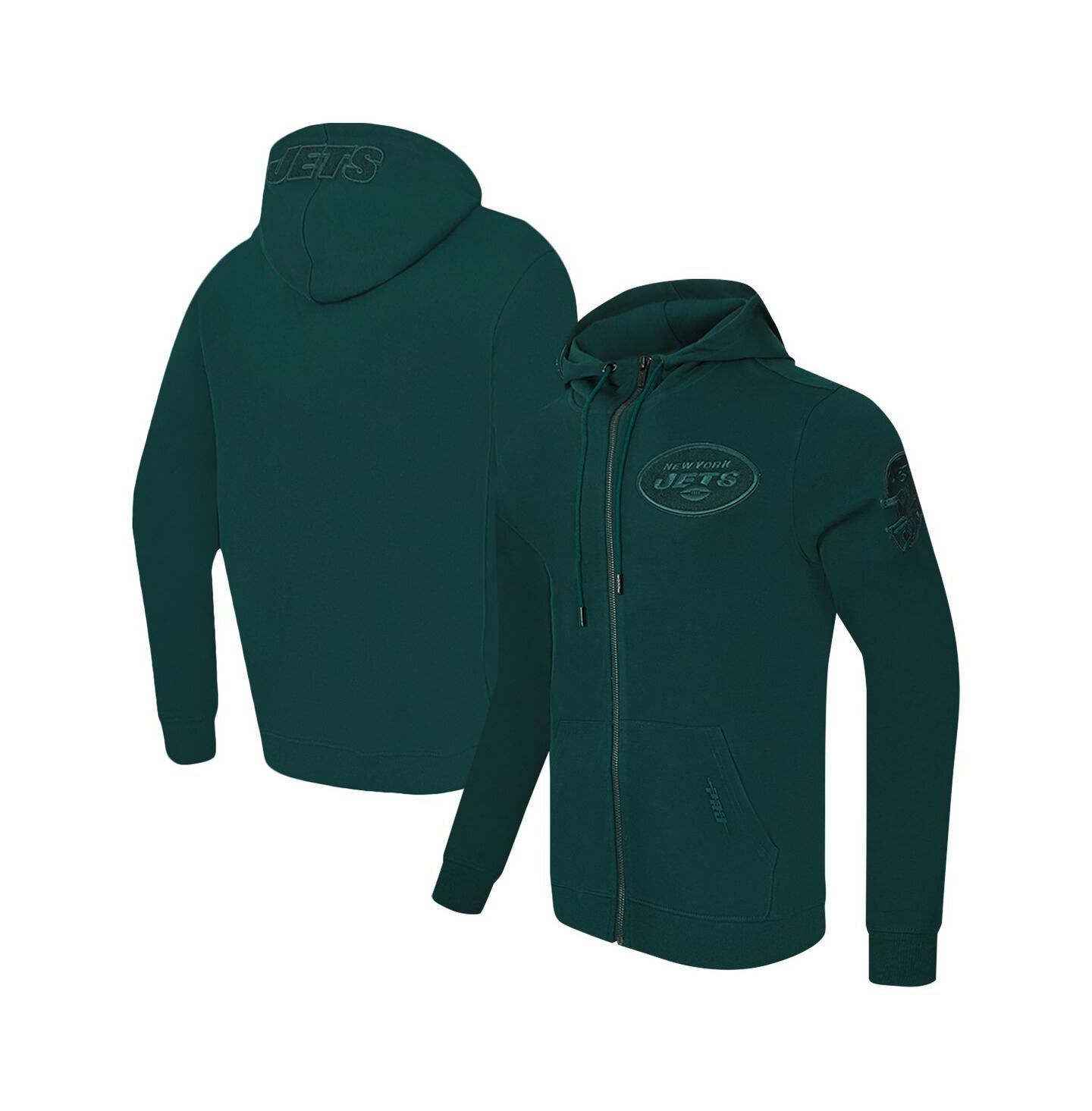 Мужское худи Pro Standard Green New York Jets Triple Tonal Full-Zip — фото 1