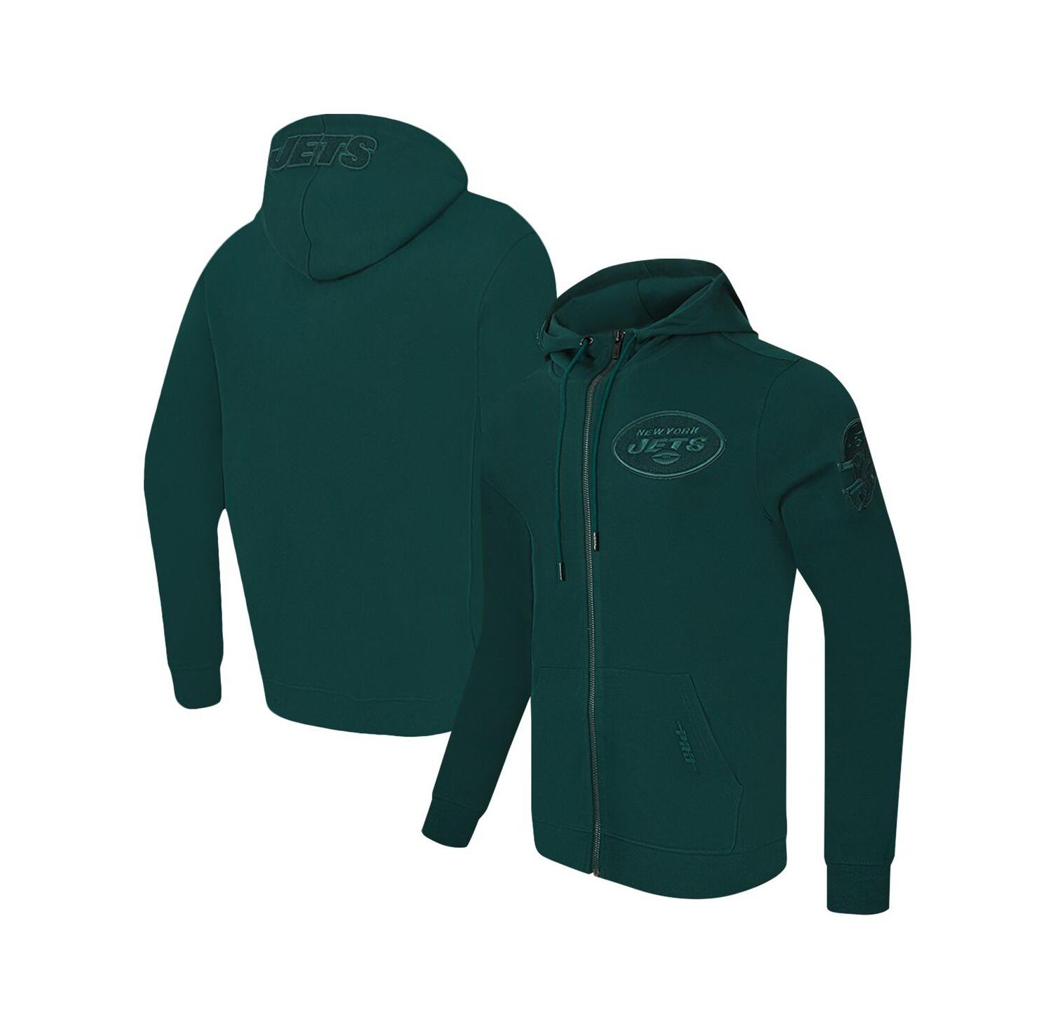 Men's Green New York Jets Triple Tonal Full-Zip Hoodie