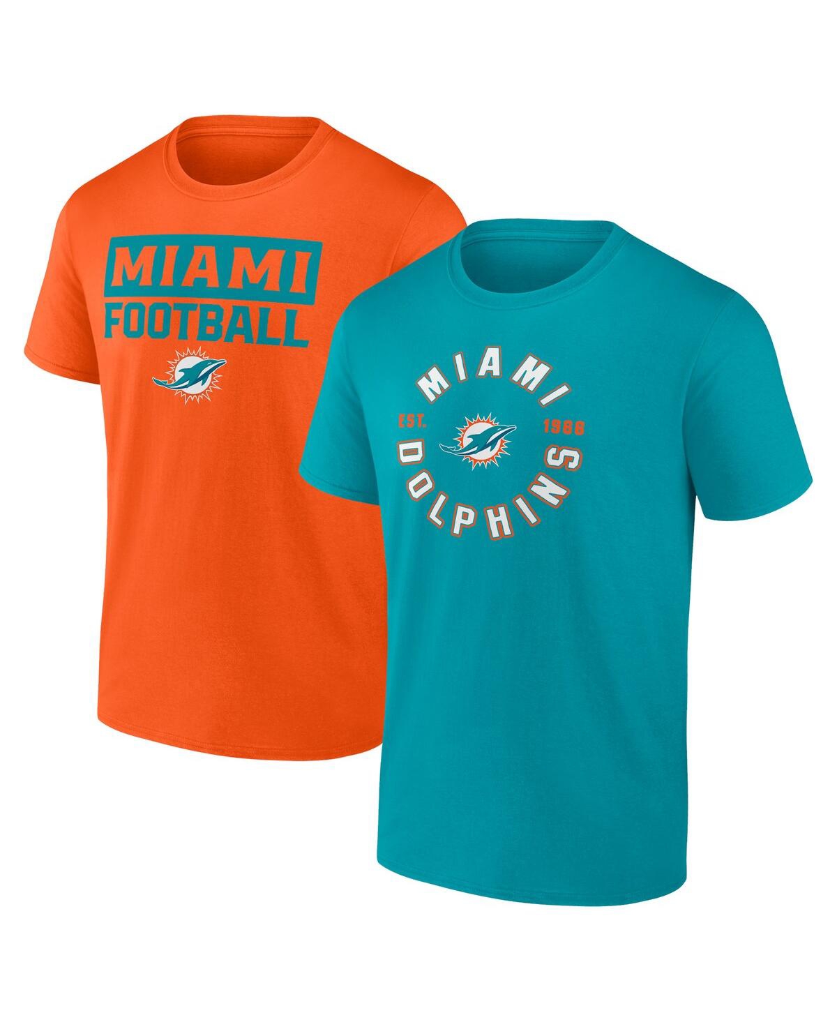Fanatics Men's Miami Dolphins Serve Combo Pack T-shirt In Multi