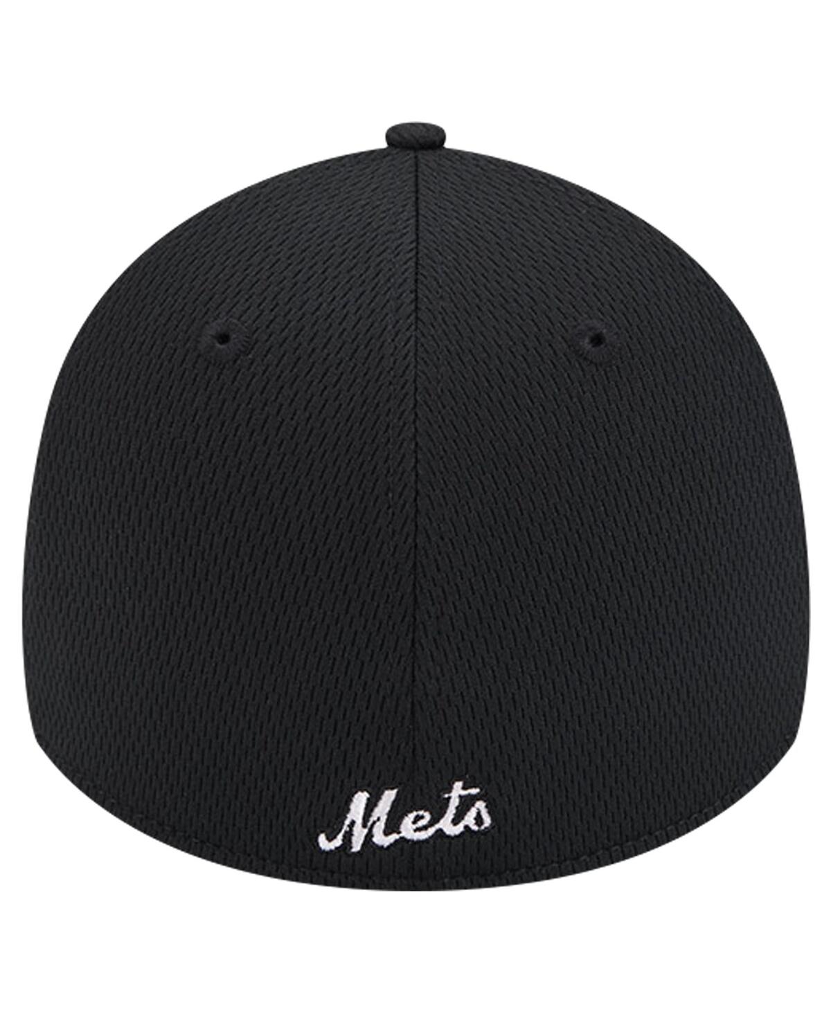 New Era Men'sNew York Mets Active Dash Mark 39THIRTY Flex Hat - Black