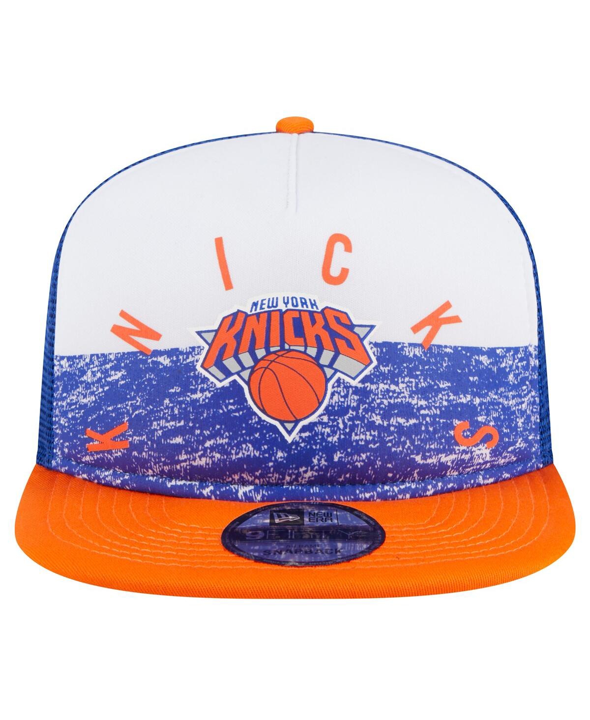 New Era Men'sNew York Knicks Arch A-Frame Trucker 9FIFTY SnapbackHat - Blue