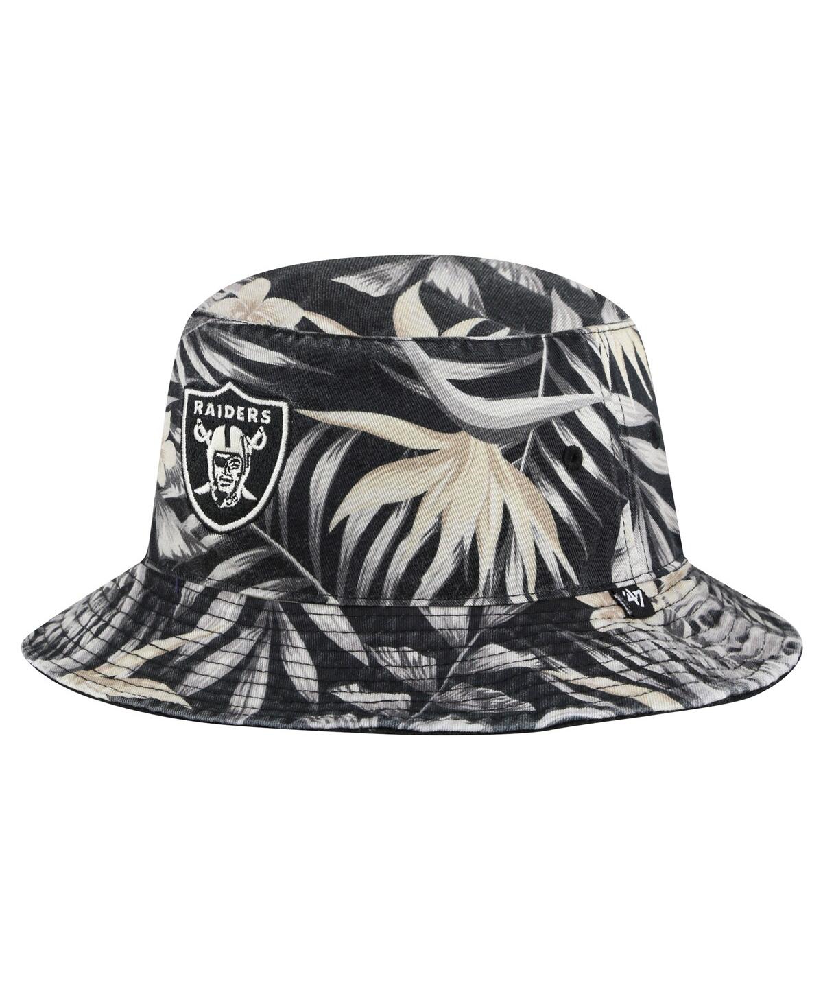 47 Brand Men's Black Las Vegas Raiders Tropicalia Bucket Hat In Black