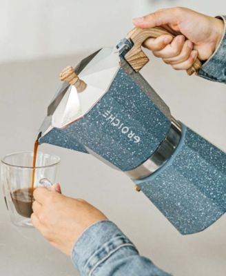 Milano Stone Expresso Elegance: Moka Pot Espresso Cup set