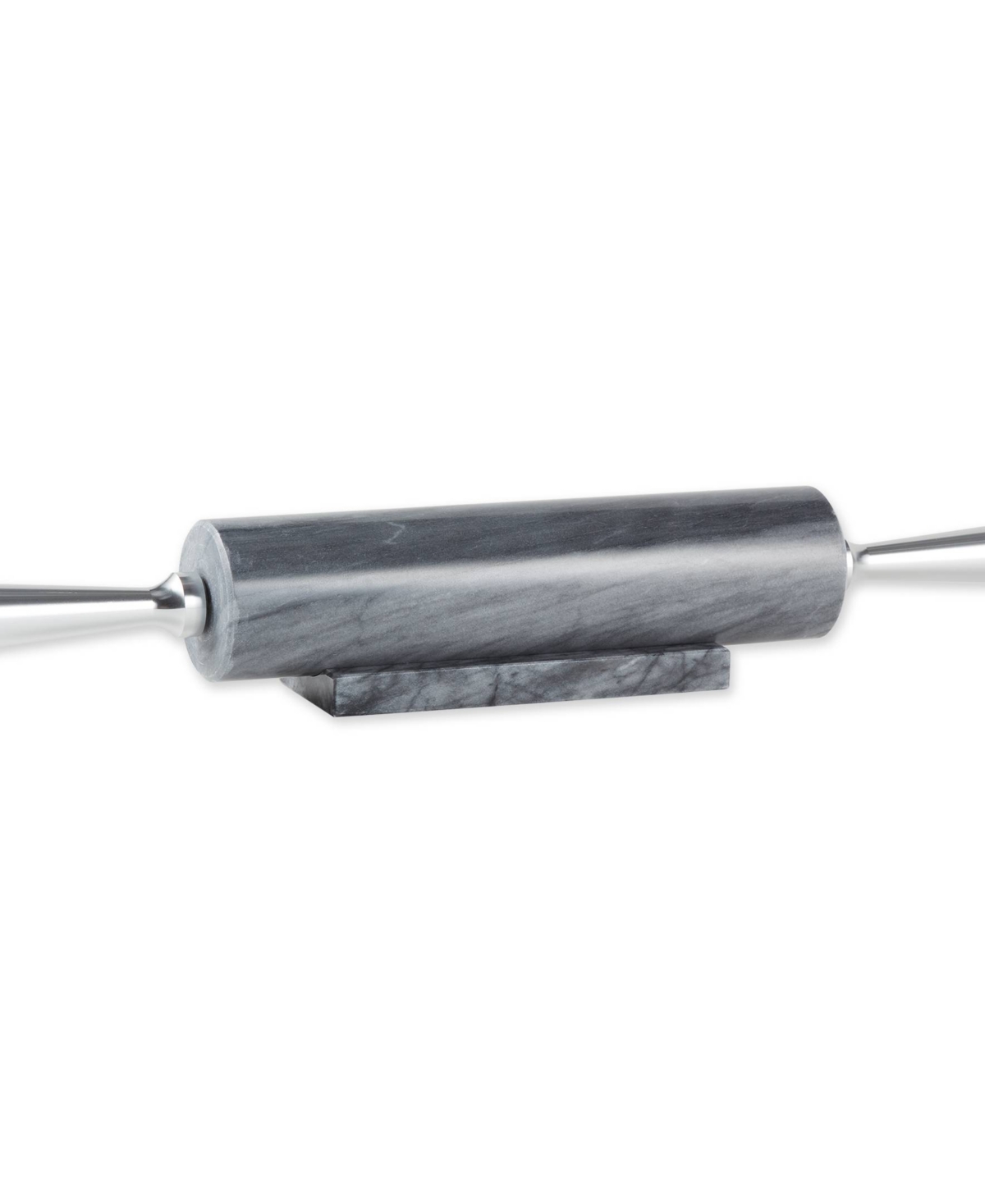 RSVP INTERNATIONAL 17.5" GREY MARBLE ROLLING PIN WITH STAND 
