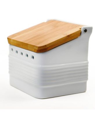 RSVP International Stoneware 5x4x5" White Garlic Keeper - White 5x4x5" - Macy's