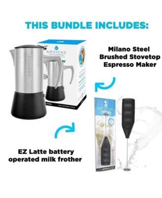 Milano Steel Cafe Bliss: Moka Pot Frother Duo