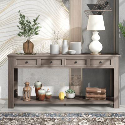 Streamdale Multifunctional Console Table w/ Drawers & Shelf