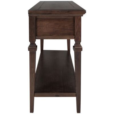 Retro Console Table with Drawers and Open Shelf