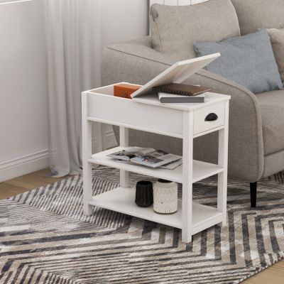 Flip-Over Drawers Storage Table