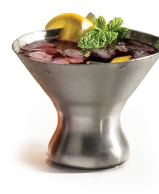 Endurance Stainless Steel Stemless Martini Glass, 4x4x4"