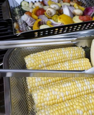 Precision Pierced Stainless Steel 17.5x11x2" BBQ Roasting Pan