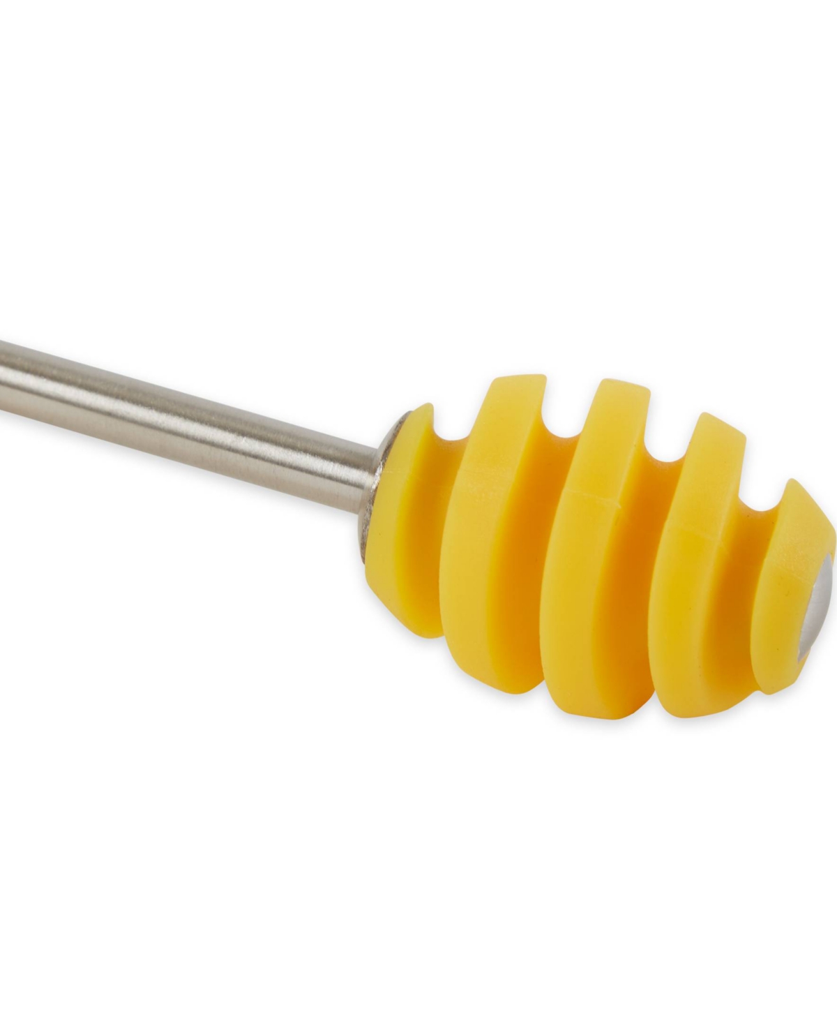 Shop Rsvp International Glass, Stainless Steel And Silicone 3x3x8" Yellow Honey Jar Set