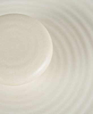 11" D Stoneware White Tortilla Warmer
