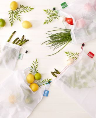 Polyester 3 Piece 12" x 16.25" Mesh Produce Bags Set