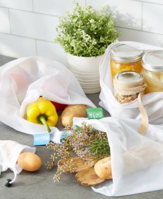 Polyester 3 Piece 12" x 16.25" Mesh Produce Bags Set