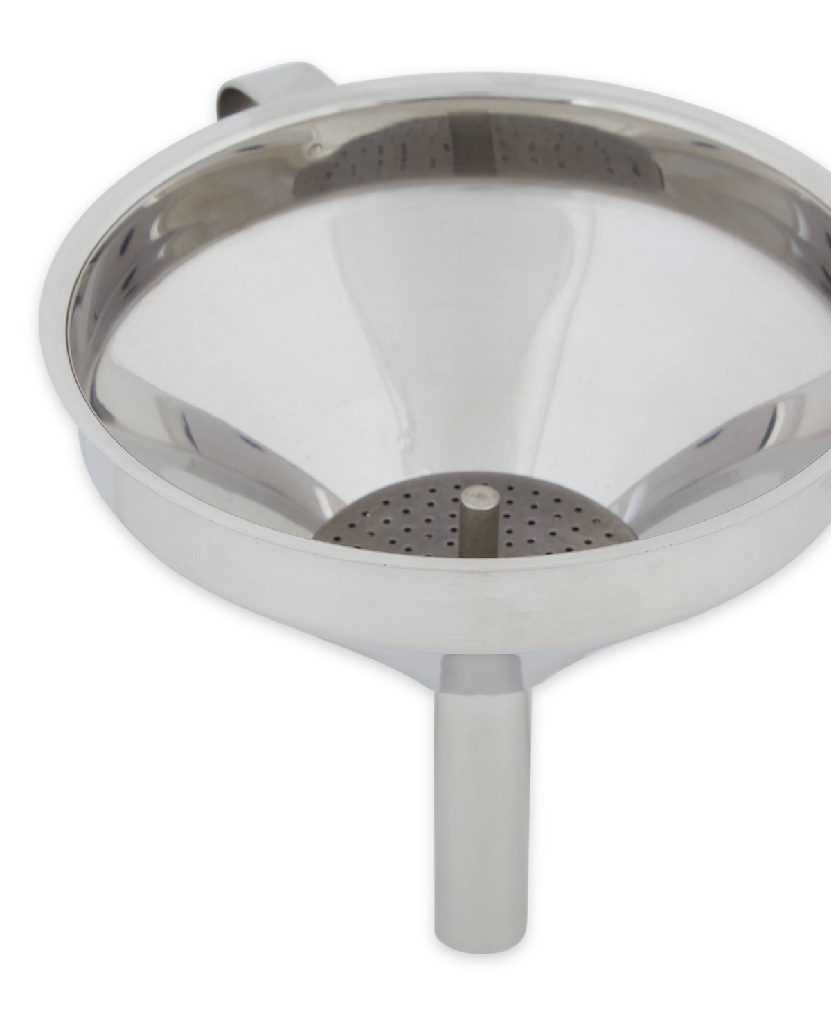Rsvp International Endurance Stainless Steel 4" X 5" X 4.25" Deluxe Funnel With Removable Filter Set In Silver