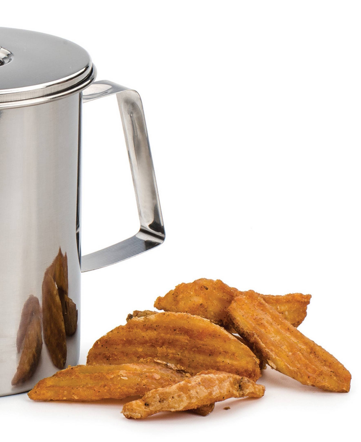 Shop Rsvp International Stainless Steel Endurance Medium 6 Cup Fryer's Friend Grease Keeper In Gray