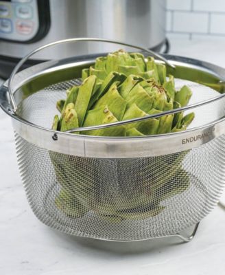 Endurance Stainless Steel 3 Quart Mesh Basket With Folding Handles