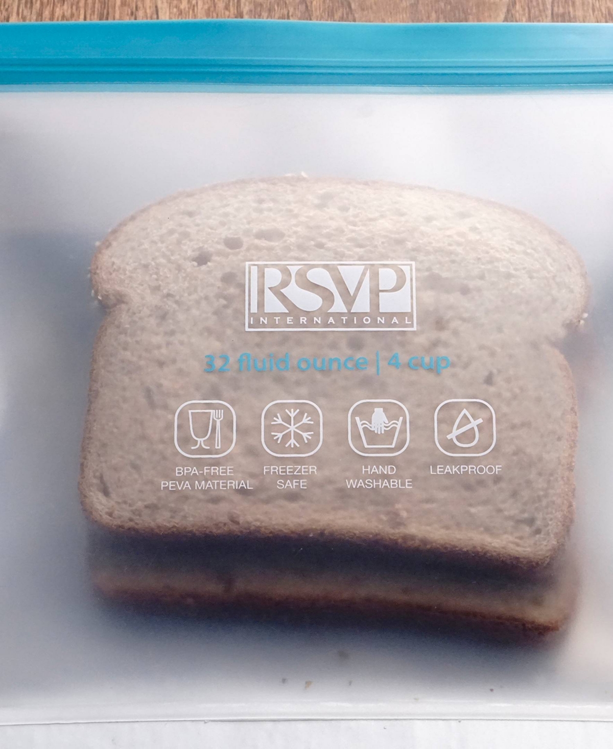 Rsvp International Polyethylene 2 Piece 9" X 8.25" Eco Press-n-seal Bags In Blue