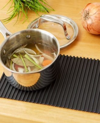 Silicone 12x7" Black Sink Mat/Hot pad