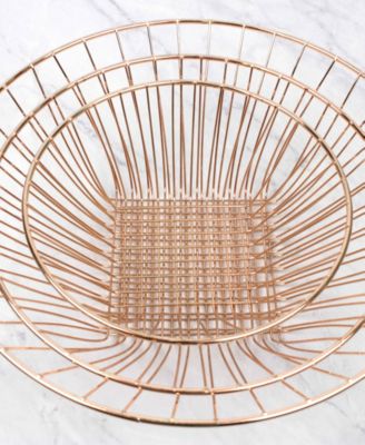Woven Wire 3 Tier Copper Hanging Basket