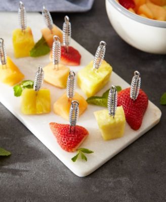 Chromed Steel 12 Piece Corn Pick Set