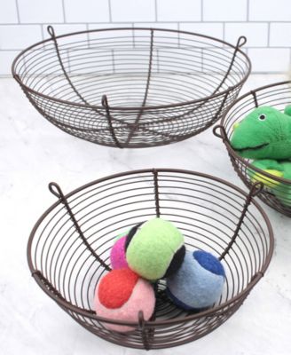 Woven Wire 3 Tier Bronze Hanging Basket