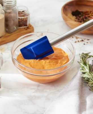 Endurance Stainless Steel Silicone 10" x 2" Blue Spatula