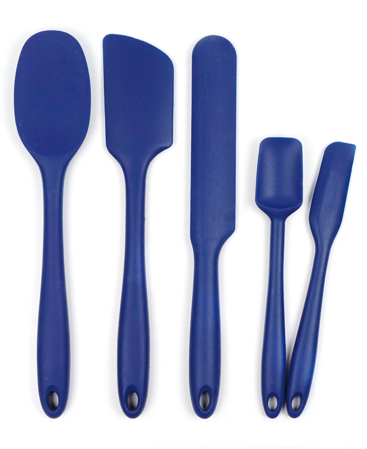 Shop Rsvp International Silicone Coated Steel 2 Piece 8" Ela Series Blue Mini Spatula Set