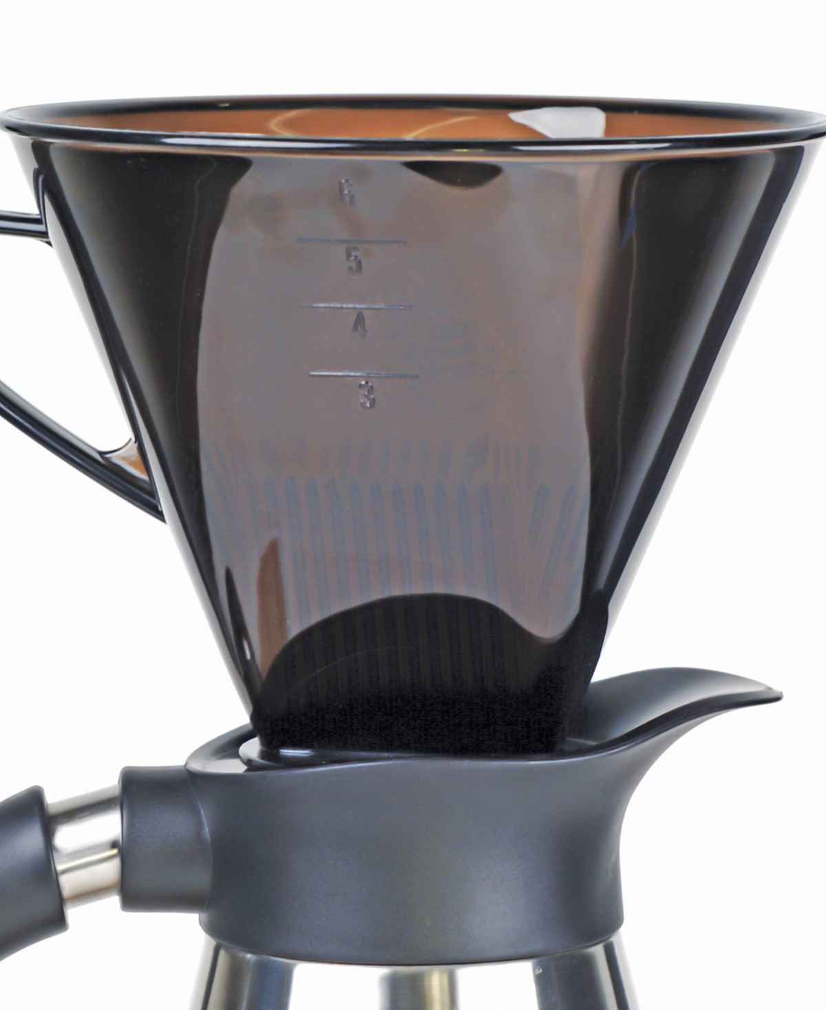 RSVP INTERNATIONAL PLASTIC 7" X 6.25" X 6.5" MANUAL DRIP COFFEE FILTER CONE 