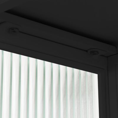 23.62" Glass Doors Modern Two-Door Wall Cabinet