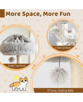 Cat Tree Tower 70'' Multi-Level Kitten Activity Center with 3 Perches & Balls