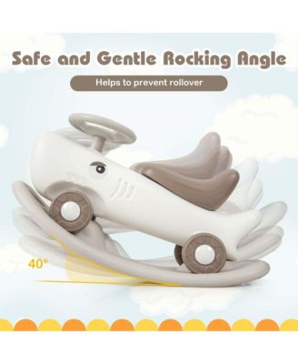 Convertible Rocking Horse & Sliding Car with Detachable Balance Board