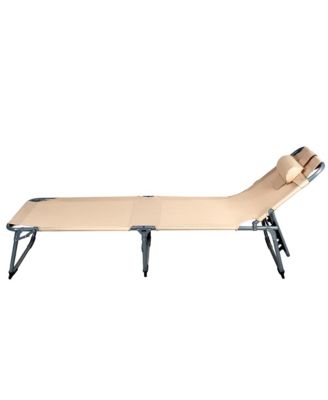 Foldable Lounge Chair Adjustable Folding Recliner Beach Patio