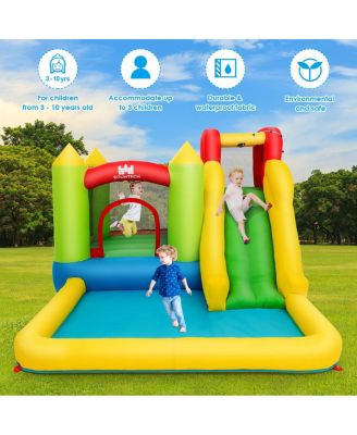 Bounce House Water Slide Jump Bouncer w/Climbing Wall