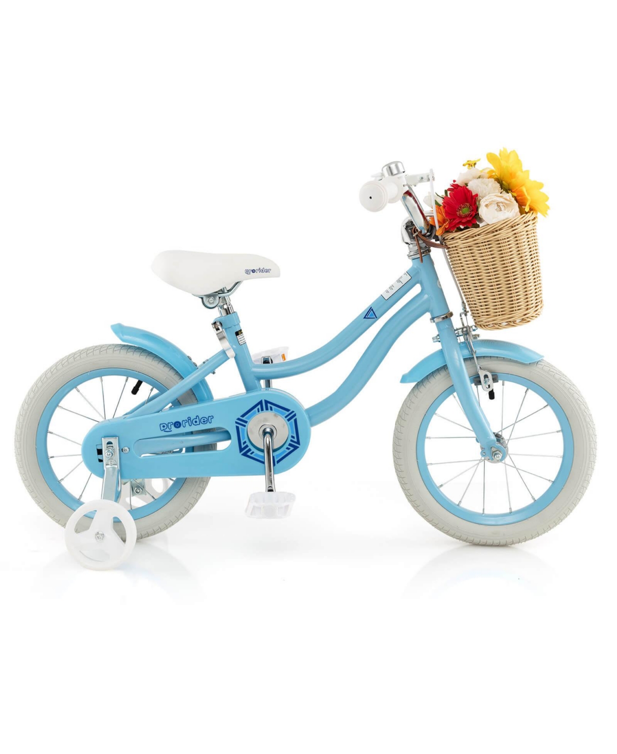 Costway Kid's Bike with Training Wheels Adjustable Handlebar Seat Handbrake